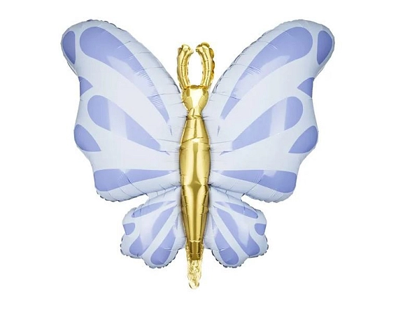 Fóliový balónek Motýl - modrý - lila - 90 cm