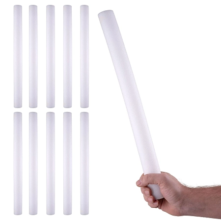 Párty LED pěnová tyč se světlem - žlutá - 47 cm - 10 ks