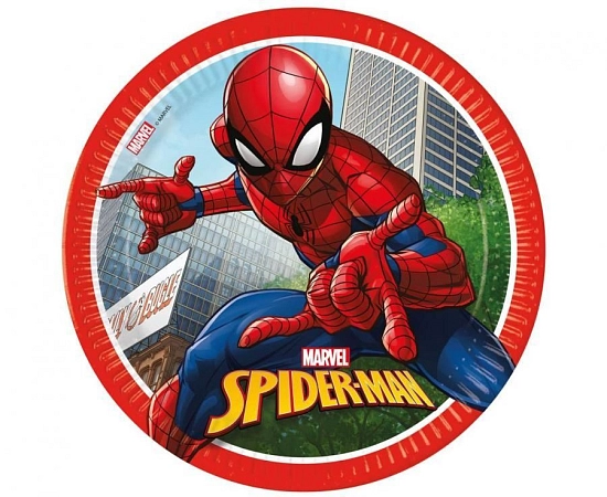 Papírové talíře Spiderman - Crime fighter - 23 cm - 8 ks