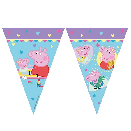 Girlanda vlajky Prasátko Pepa - Peppa Pig - 230 cm
