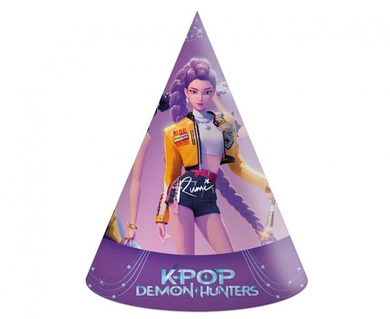 Papírové kloboučky K-POP DEMON HUNTERS - Lovci démonů - 6 ks
