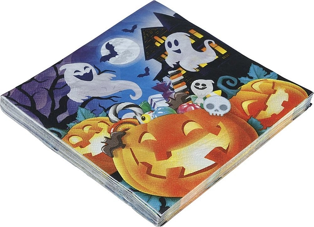 Papírové ubrousky dýně - pumpkin - Halloween - 16 x 16 cm - 20 ks