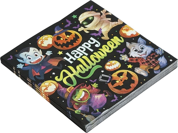 Papírové ubrousky Happy Halloween - monster - strašidla - 16 x16 cm - 20 ks