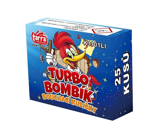 BOUCHACÍ KULIČKY TURBO BOMBÍK - 25 ks  4/40/25