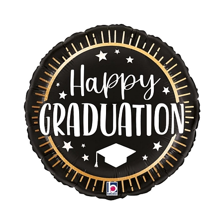 Balónek foliový - promoce - 'Happy Graduation' - 46 cm