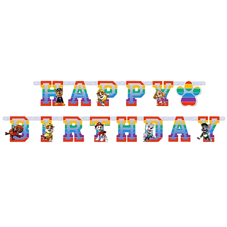 Papírová girlanda Happy Birthday Tlapková patrola - Paw Patrol - 200 cm