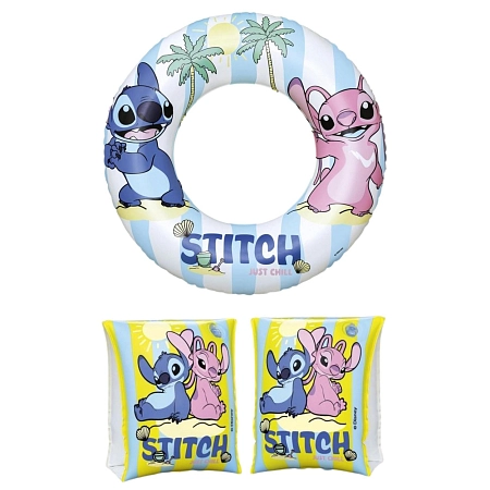 Sada nafukovací rukávky a kruh Stitch a Angel - 2 ks