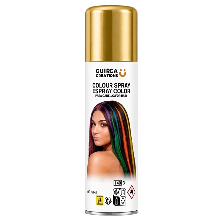 Sprej na vlasy - zlatý - 125 ml