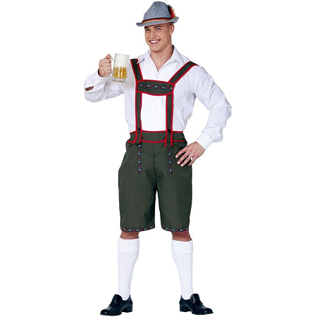 Oktoberfest kalhoty bavorák zelené - vel. M (48-50)