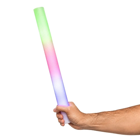 Párty LED pěnová tyč se světlem - barevná - rainbow - duha - 48 cm - 1 ks