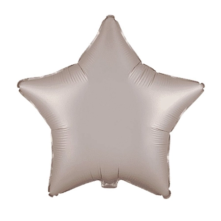 Fóliový balón - hvězda šampaň - champagne - 45 cm