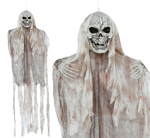 Dekorace závěsný kostlivec - duch - Halloween - 130 cm