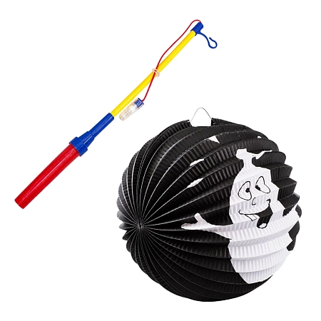 Lampion s duchem a svítící hůlkou