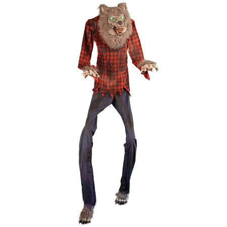 Dekorace obří pohyblivý Vlčí muž - wolfman -  Halloween - 200 cm