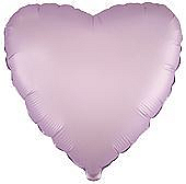 Balón foliový 45 cm Srdce PASTELOVÉ FIALOVÉ - LILIE - Valentýn / Svatba