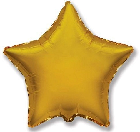 Balón foliový 45 cm  Hvězda zlatá