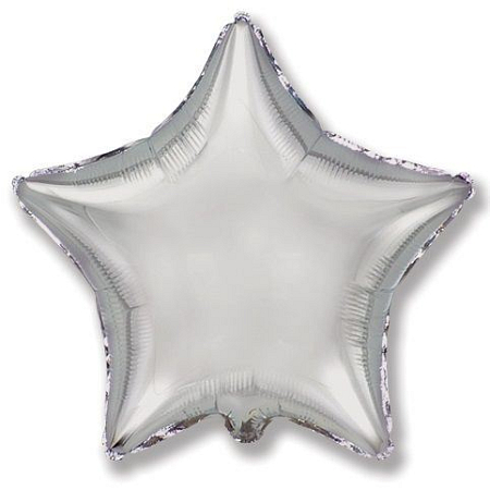 Balón foliový hvězda - stříbrná - 48 cm
