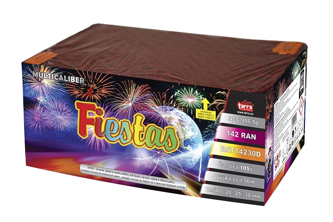 Ohňostroj - BATERIE VÝMETNIC FIESTAS 142 RAN  2/1 - multikalibr