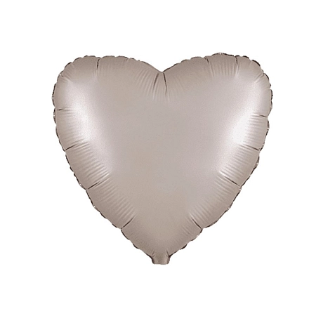 Fóliový balón - srdce šampaň - champagne - 45 cm