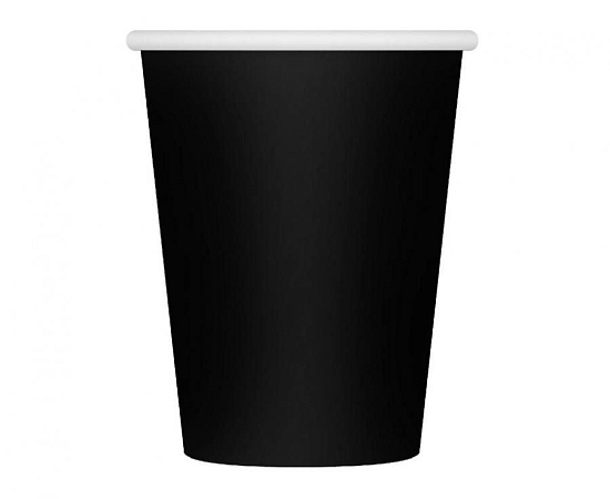 Kelímky černé - 250 ml - 6 ks