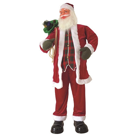 Dekorace Santa Claus  - pohyblivá se zvukem - 180 cm - Vánoce