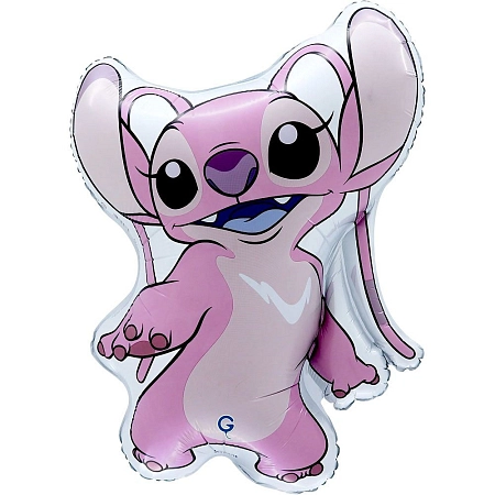 Balón fóliový ANGEL růžový - Stitch - 74 cm