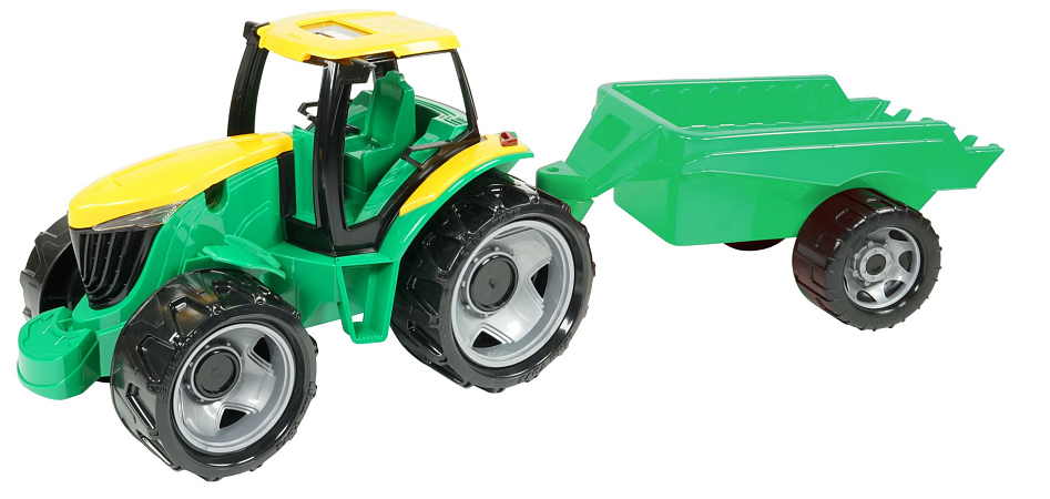 Traktor bez lžíce a bagru, přívěs