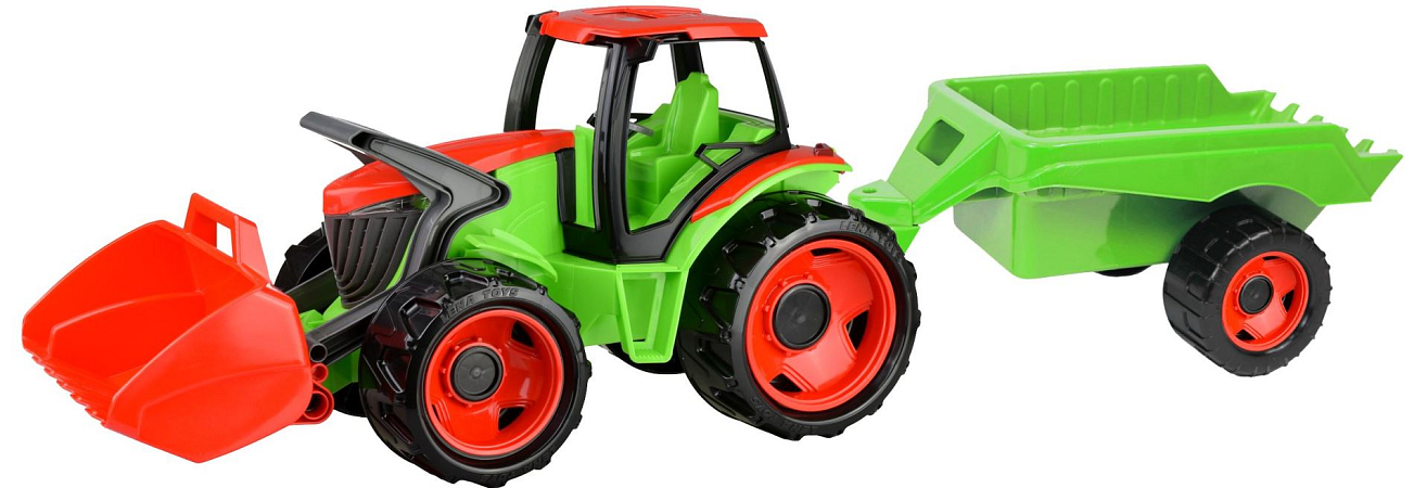Traktor se lžící a vozíkem