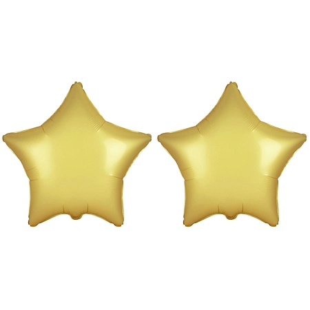Balón foliový 45 cm  Hvězda PASTELOVÁ ZLATÁ - 2 ks