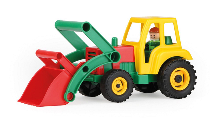 aktivní traktor se lžící