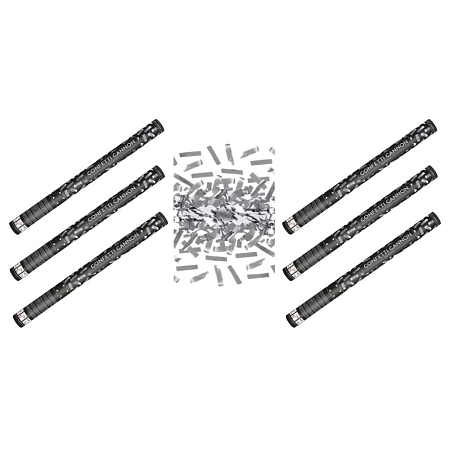 SADA Konfety 60cm STŘÍBRNÉ METALICKÉ - Silvestr - 6 ks
