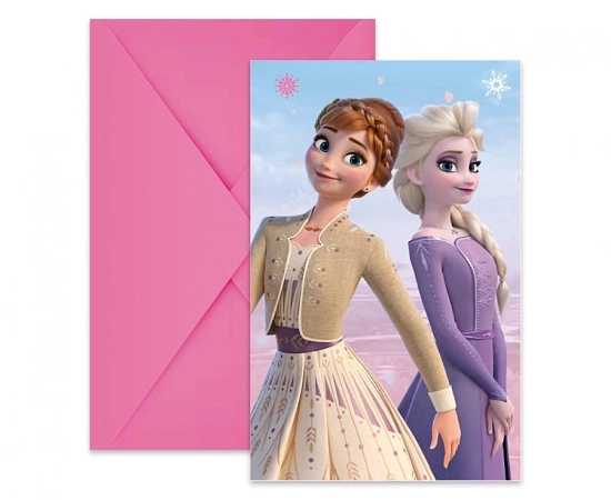 Pozvánky FROZEN - Ledové Království 2 - 6 ks