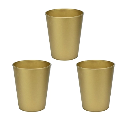 Plastový párty kelímek zlatý - Silvestr - 250 ml - 3 ks