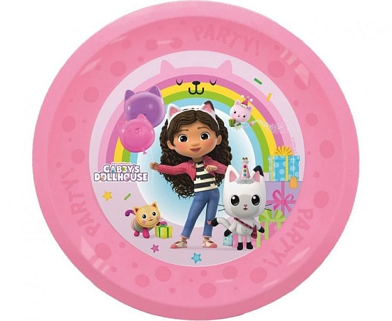 Plastové talíře Gábinin kouzelný domeček - Gabby's Dollhouse - 21 cm - 4ks