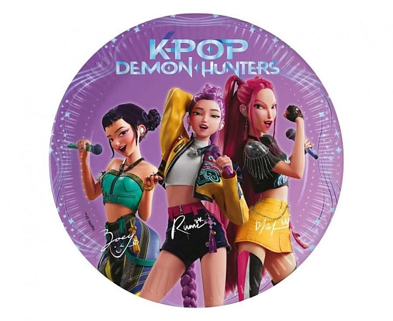 Papírové talíře K-POP DEMON HUNTERS 20 cm - 8 ks