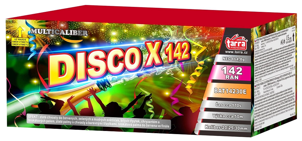 Ohňostroj - BATERIE VÝMETNIC DISCO X 142 RAN  2/1 - multikalibr