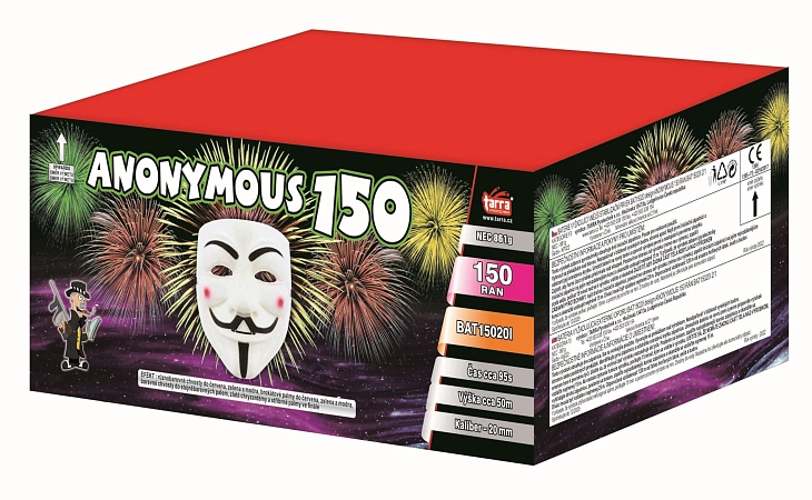 Ohňostroj - BATERIE VÝMETNIC ANONYMOUS - Halloween - 150 RAN 2/1