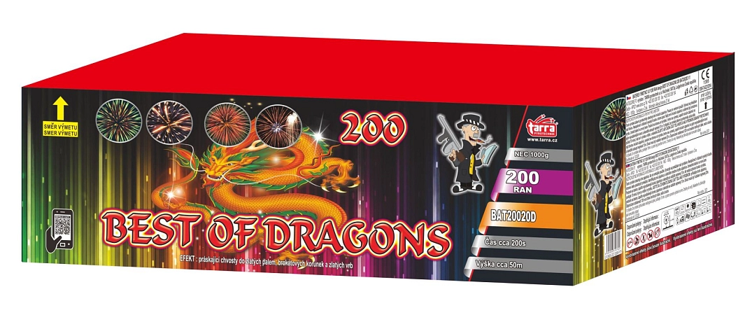 Ohňostroj - BATERIE VÝMETNIC BEST OF DRAGONS 200 RAN 1/1