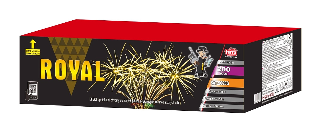 Ohňostroj - BATERIE VÝMETNIC ROYAL 200 RAN 1/1