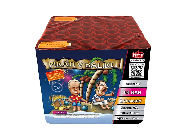 OHŇOSTROJ - BATERIE VÝMETNIC PIRÁTI V BALÍKU 64 RAN 2/1