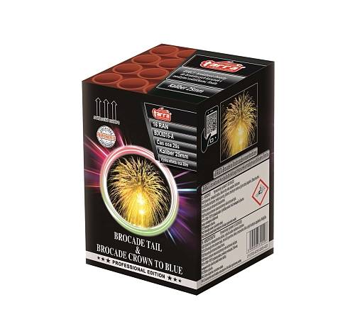 OHŇOSTROJ BROCADE TAIL & BROCADE CROWN TO BLUE 16 RAN  12/1