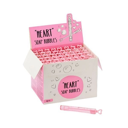 Svatební bublifuk se srdíčkem - RŮŽOVÝ  - 48 KS - SVATBA