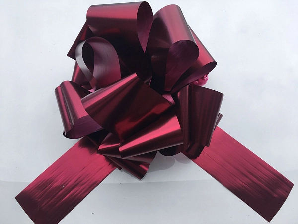 Mega mašle na auto, 35 cm  matná červená