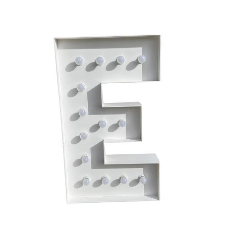 Dekorace - svítící písmeno - E - pronájem
