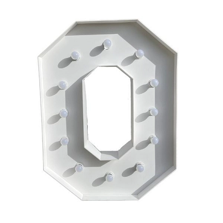 Dekorace - svítící písmeno - O - pronájem