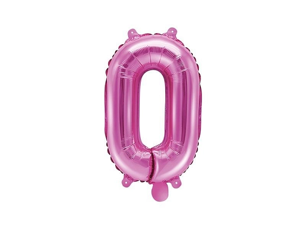 Balón foliový číslice SVĚTLE RŮŽOVÁ 35 cm -0 ( NELZE PLNIT HELIEM )