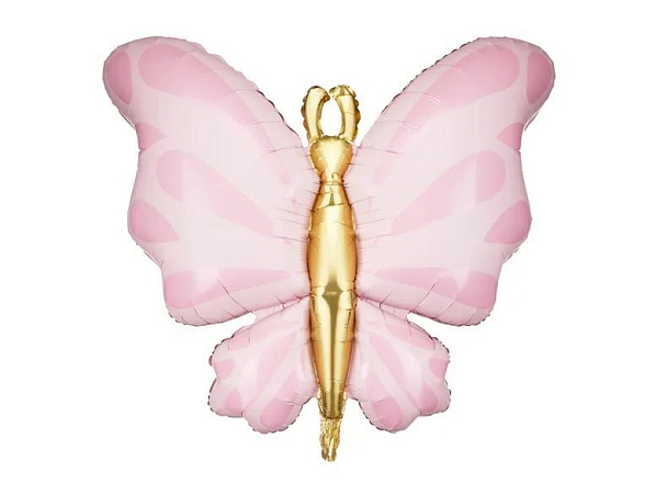 Balón fóliový Motýl - růžový - 90 cm