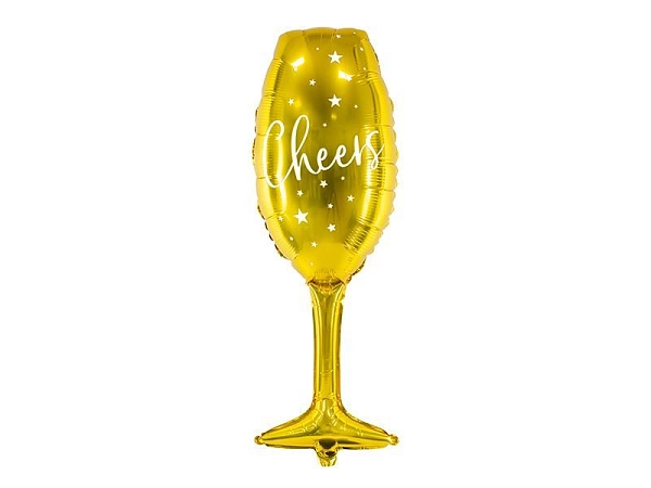 Balón fóliový šampuska - champagne - Silvestr - Happy New Year - 52 cm