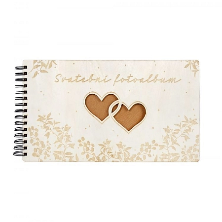 Fotoalbum dřevěné - 21 listů - svatba