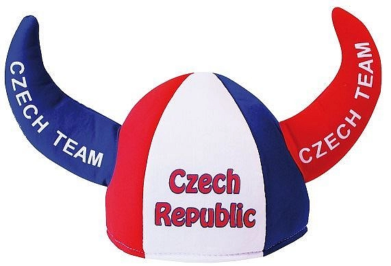 Klobouk s rohy - hokej - fanoušek ČR - Czech Republic - unisex